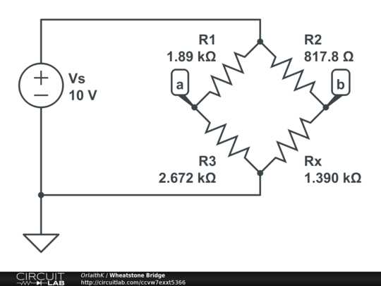 circuit diagram of wheatstone bridge