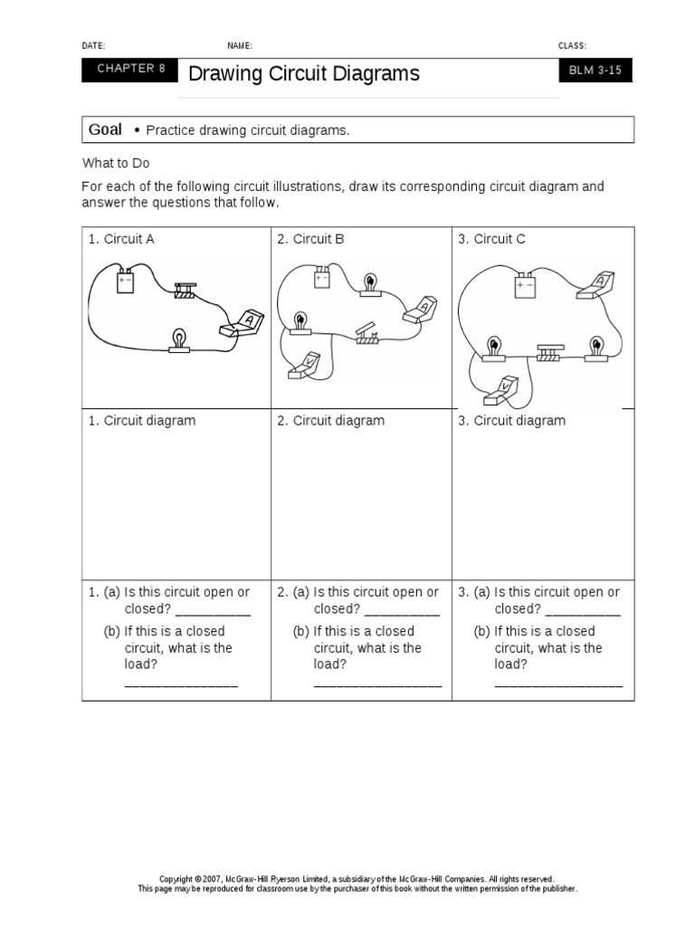 circuit diagram worksheet