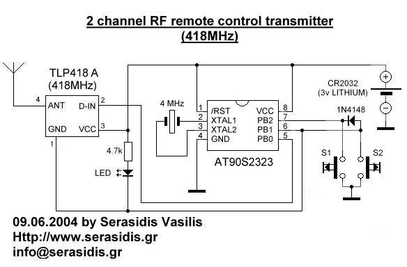 tv remote control circuit diagram