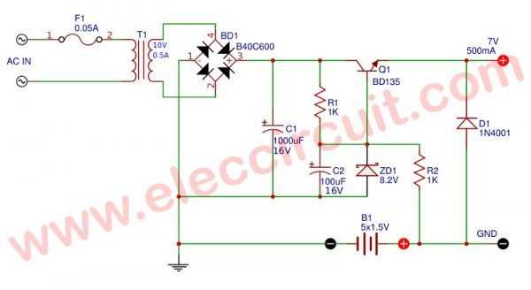 computer ups circuit diagram