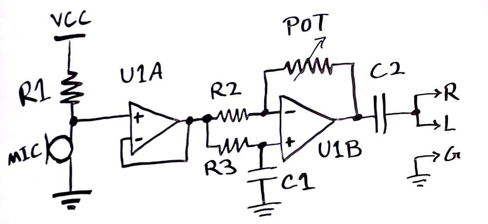 condenser mic schematic diagram