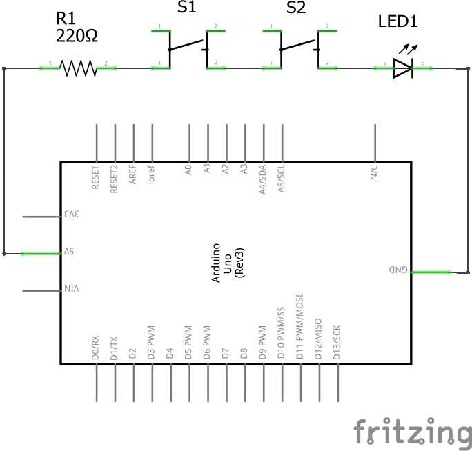 schematic diagram of series circuit