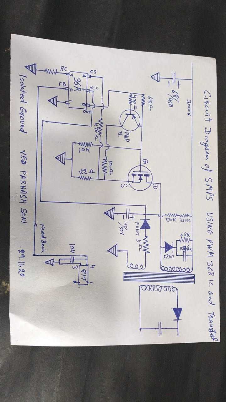 crt tv power supply circuit diagram