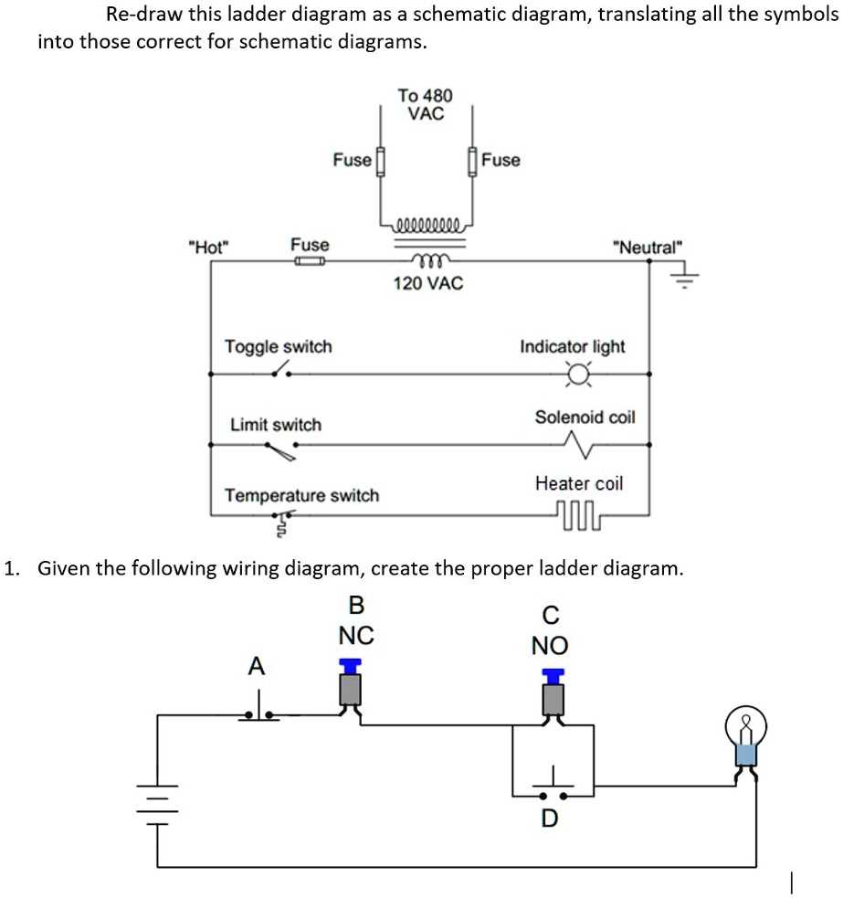 how to make a ladder diagram from a schematic