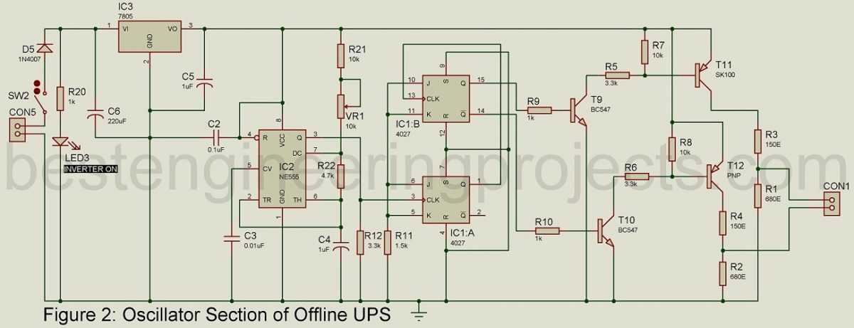 computer ups circuit diagram