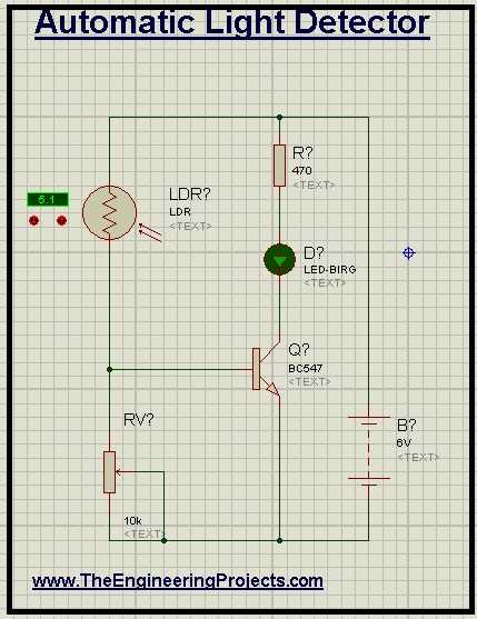 dark light sensor circuit diagram