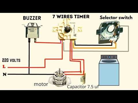 simple schematic diagram of washing machine