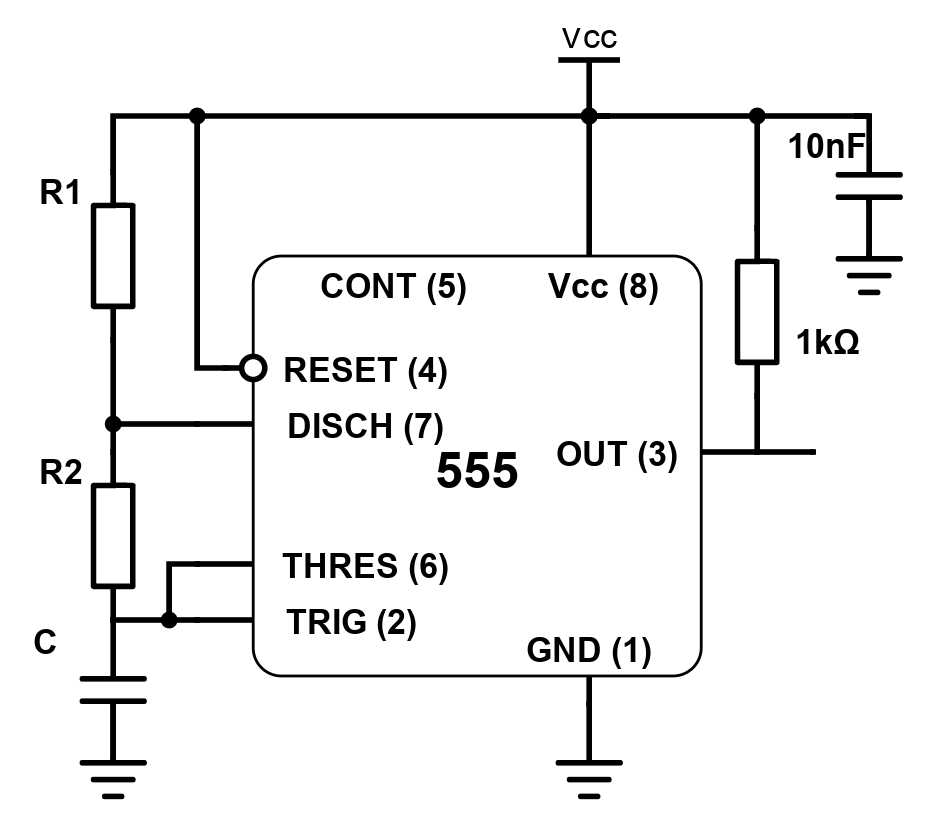 555 timer circuit diagram