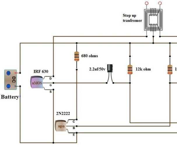 dc to ac converter schematic diagram