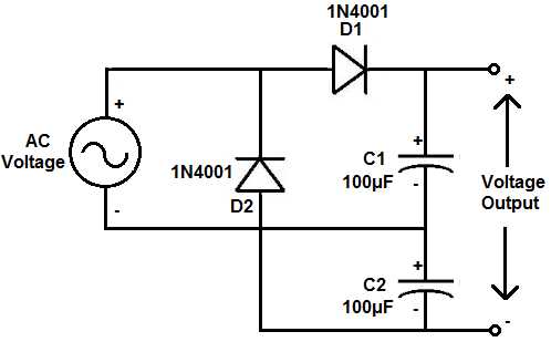 dc voltage doubler circuit diagram