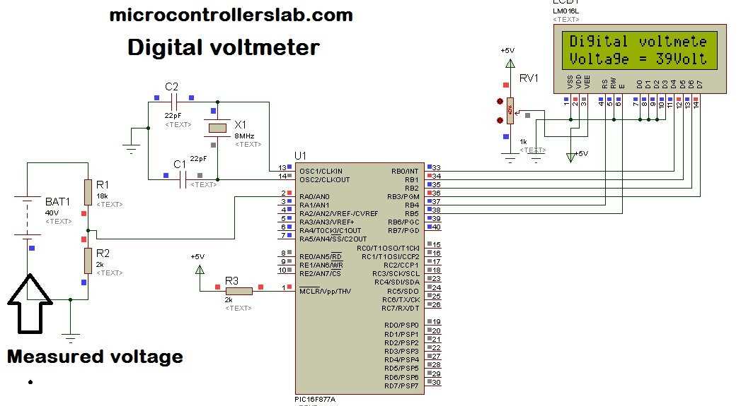 dc voltmeter circuit diagram
