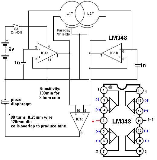 deep gold detector circuit diagram