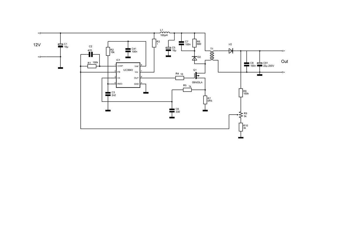 uc3843 circuit diagram uc3843 circuit diagram