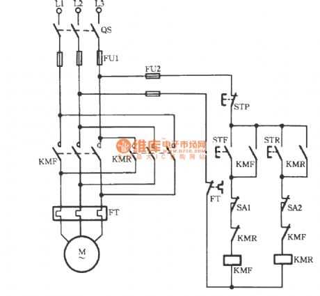 3 phase motor auto starter circuit diagram