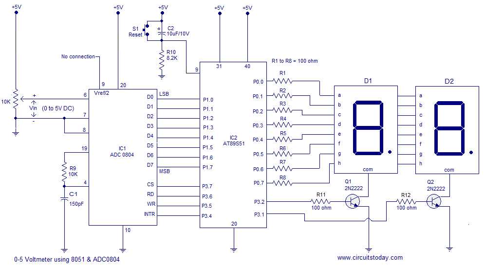 digital ammeter circuit diagram
