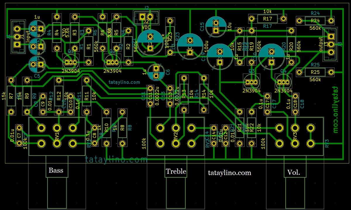 digital tone control schematic diagram