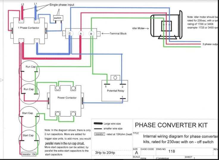 3 phase rotary converter wiring diagram