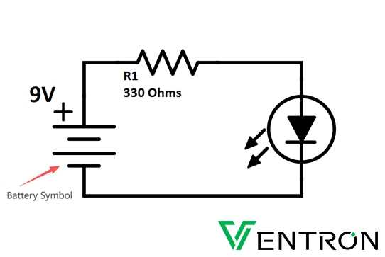 battery on a circuit diagram