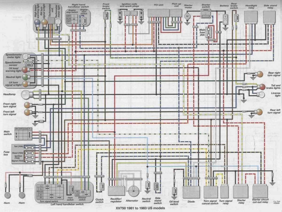1981 yamaha virago xv750 wiring diagram