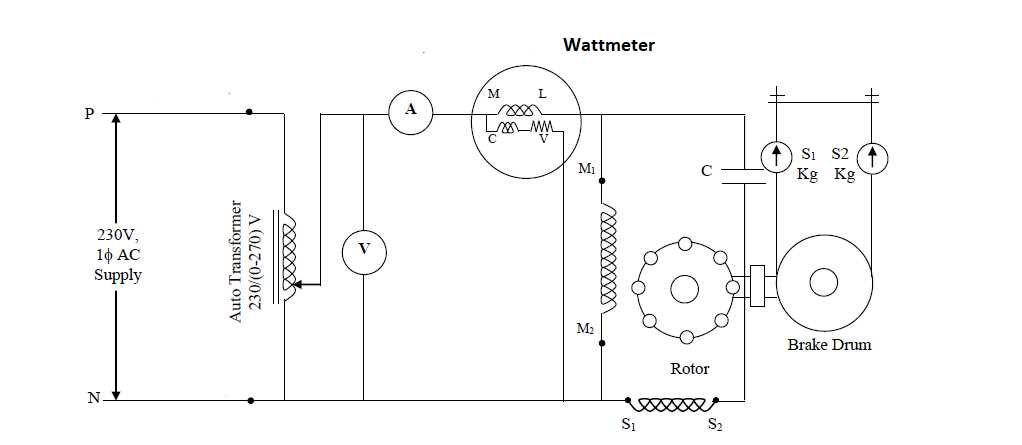 single phase induction motor wiring diagram