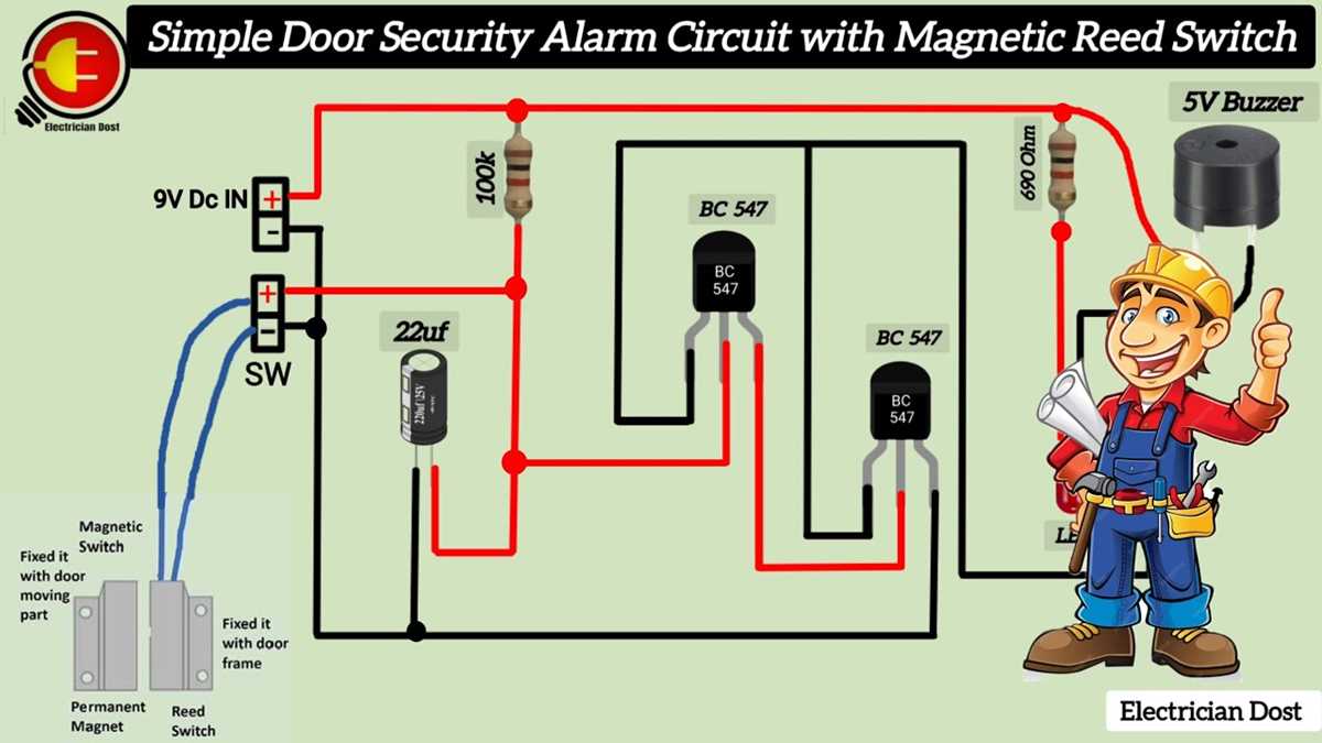 door security alarm circuit diagram