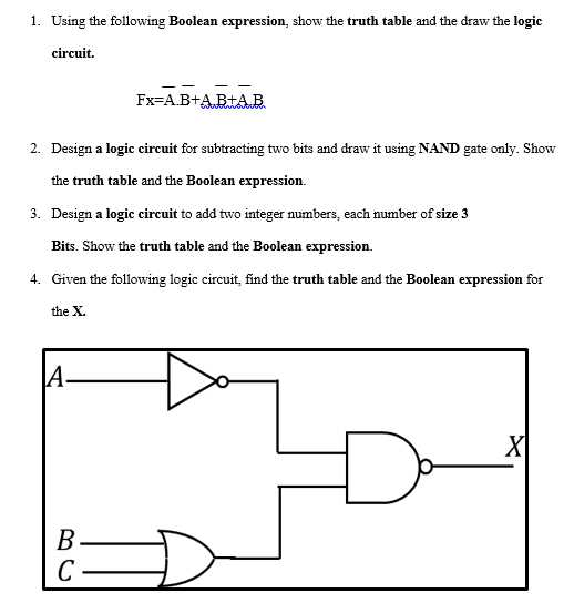 draw a logic circuit diagram for the boolean expression