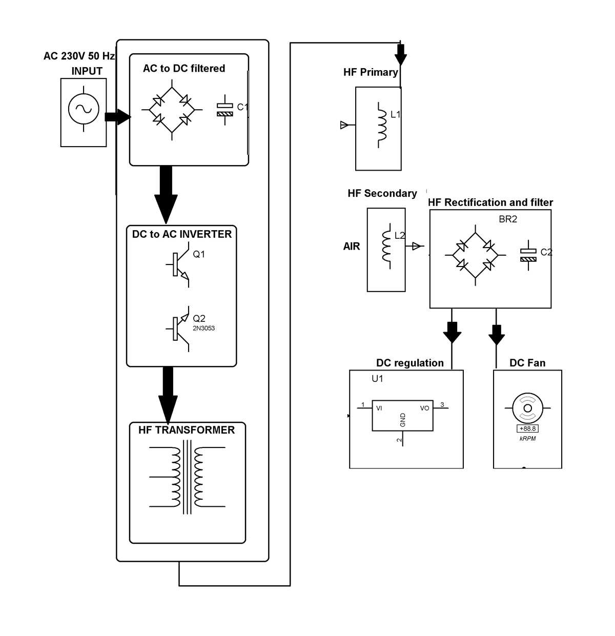 wireless power transmission circuit diagram
