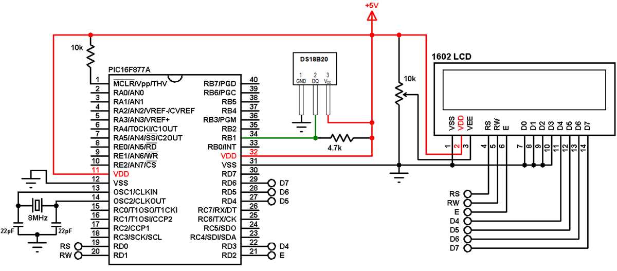 ds18b20 temperature sensor circuit diagram