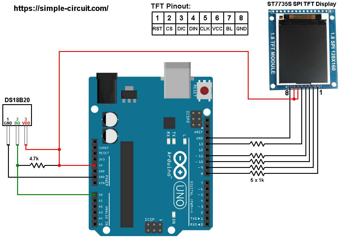 ds18b20 temperature sensor circuit diagram