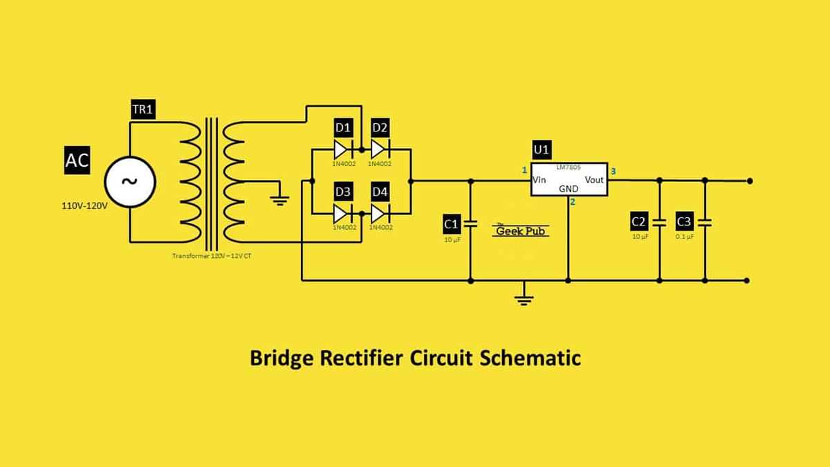 ac to dc bridge rectifier circuit diagram