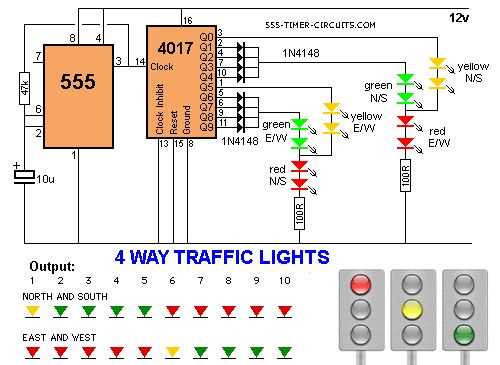 traffic light signal circuit diagram