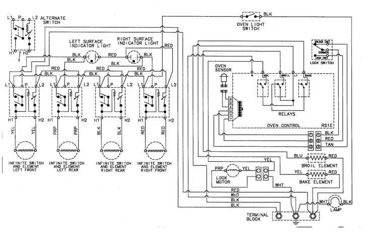 electric stove schematic diagram
