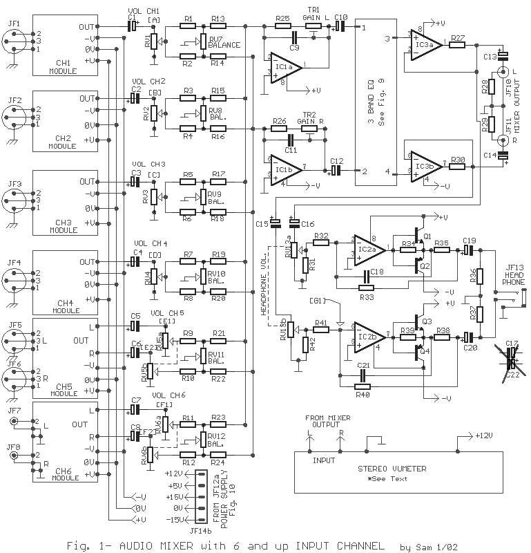 electronic circuit schematic diagram all mixers