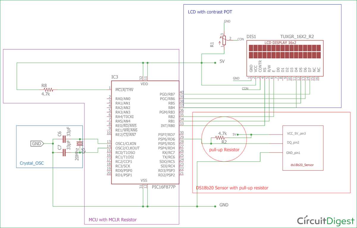 electronic thermometer schematic diagram