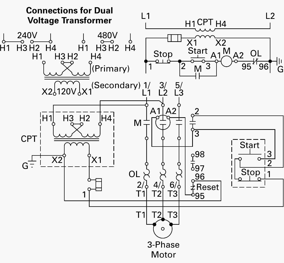 240v transformer wiring diagram