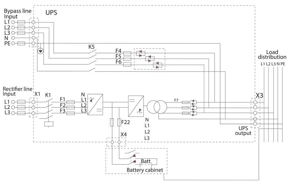 ups electrical circuit diagram