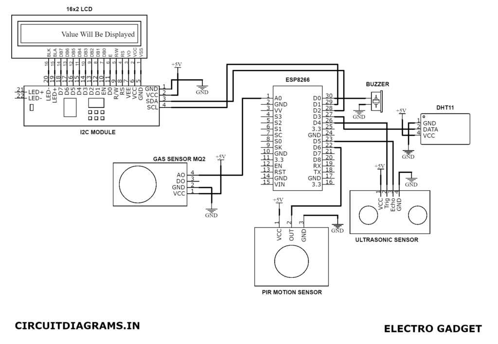esp8266 circuit diagram