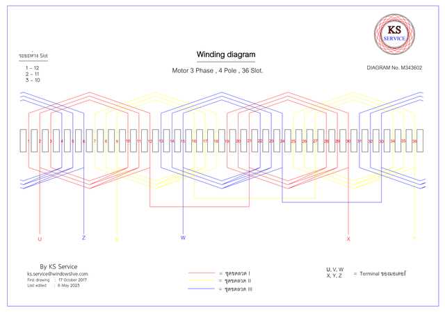 3 phase 6 pole motor wiring diagram