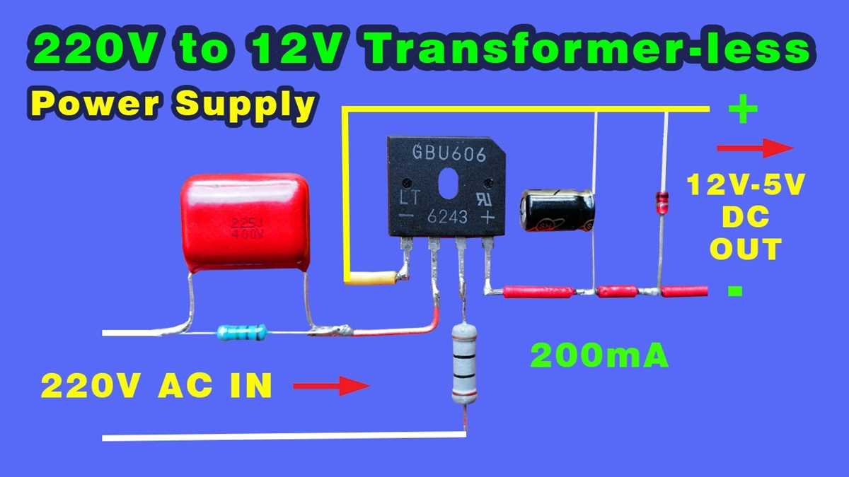 12 volt ac to dc converter circuit diagram