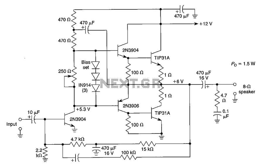 20 watt amplifier circuit diagram 20 watt amplifier circuit diagram