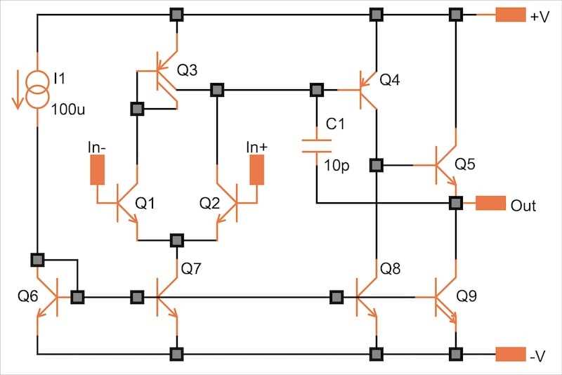 op amp amplifier circuit diagram