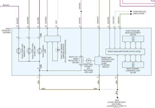 14 pin audi a4 b8 headlight wiring diagram