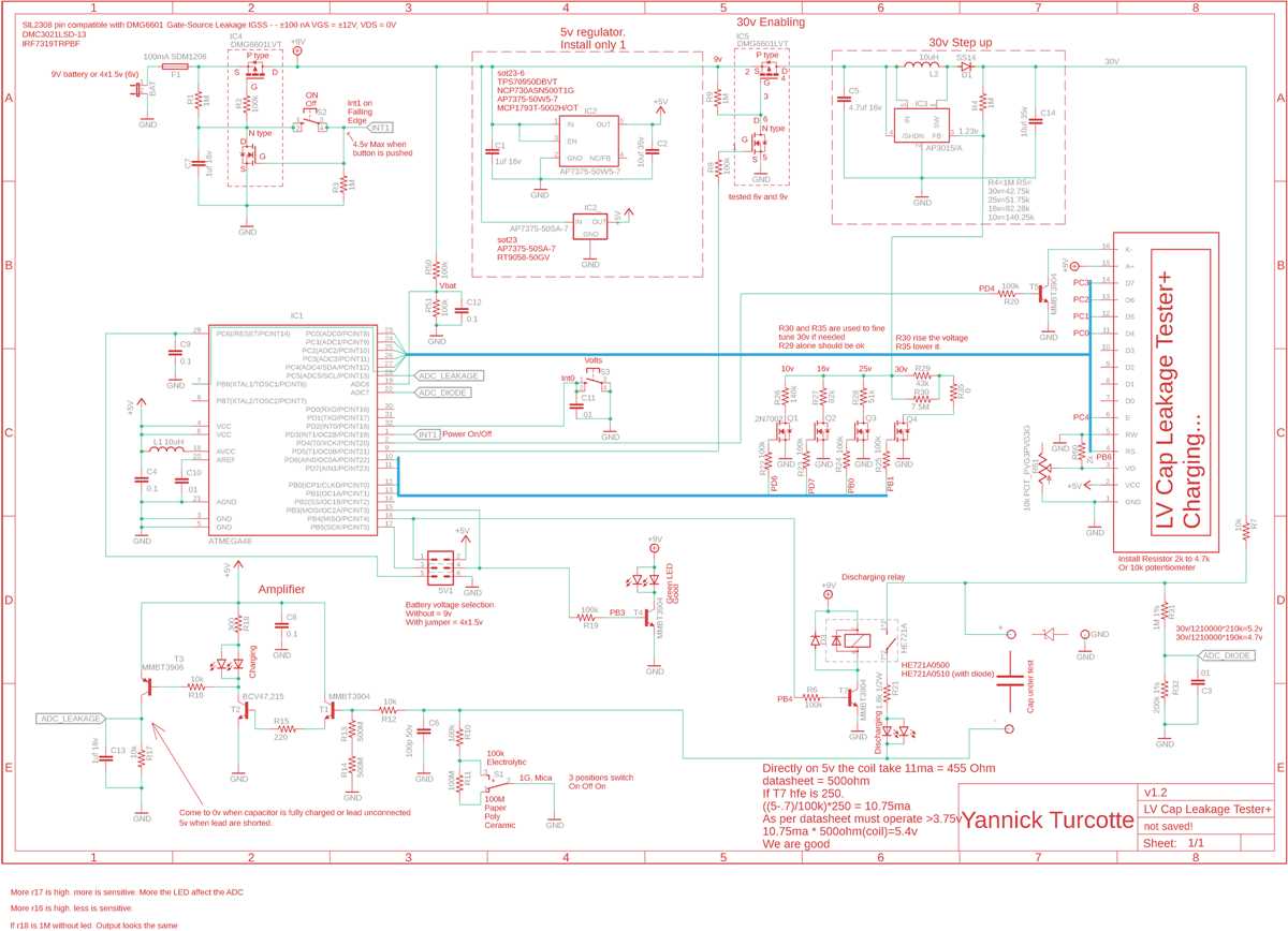 capacitor leakage tester circuit diagram