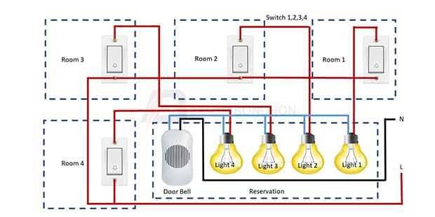 doorbell circuit diagram simple