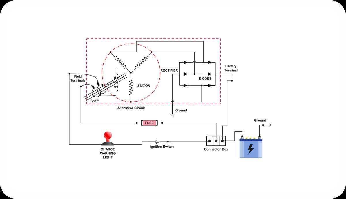 alternator warning light circuit diagram
