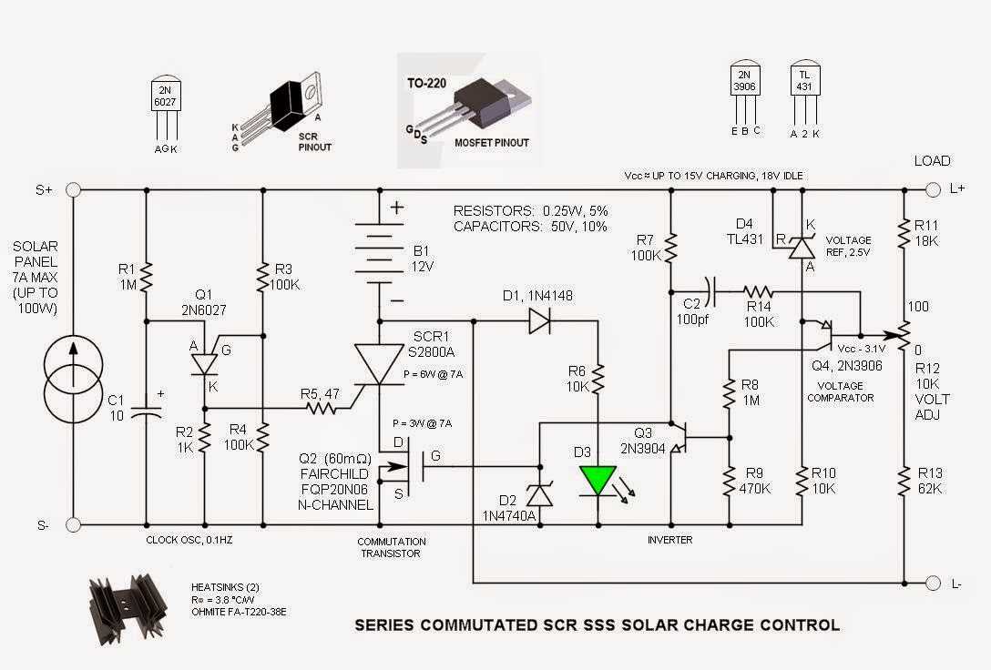solar panel voltage regulator circuit diagram