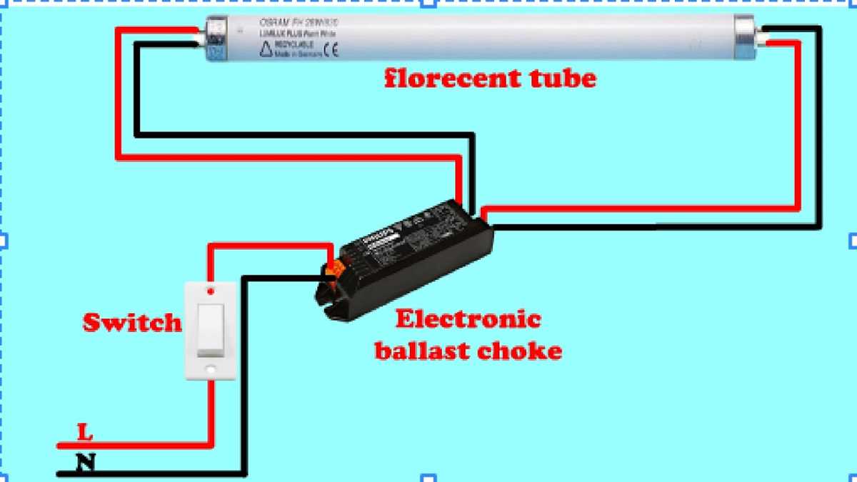 fluorescent tube light circuit diagram