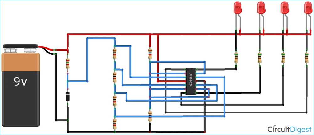 battery charge indicator circuit diagram