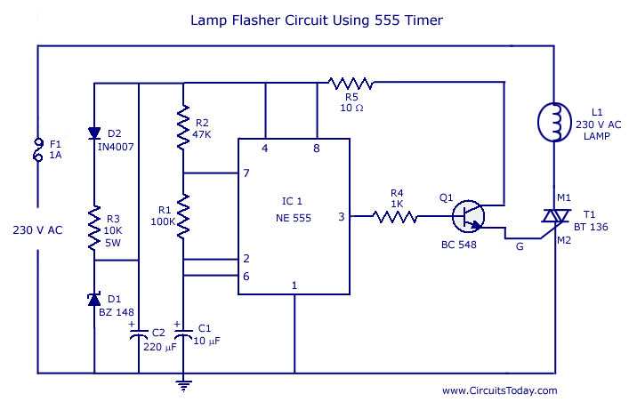 flasher relay schematic diagram