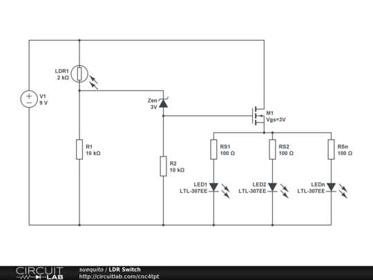 light dependent switch circuit diagram